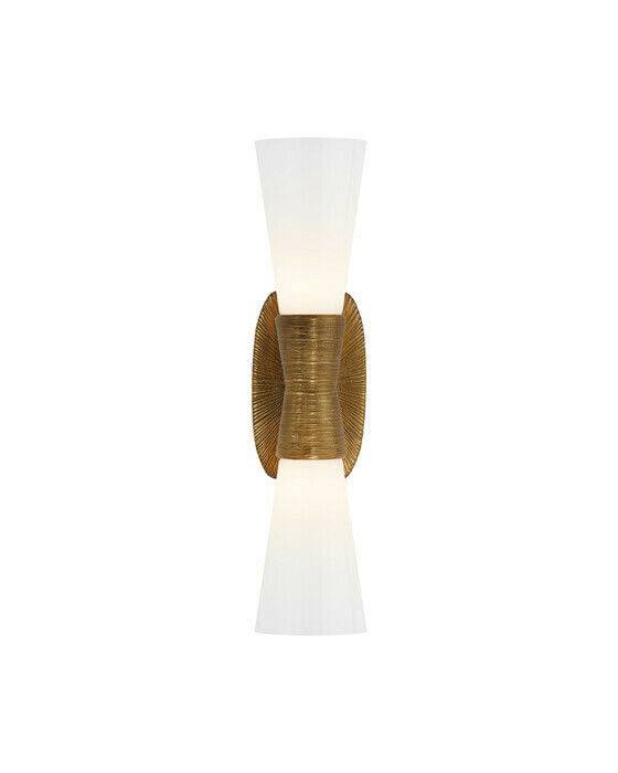 Visual Comfort Utopia vägglampa dubbel guld S - Guld (H11.5cm x B45.8cm)