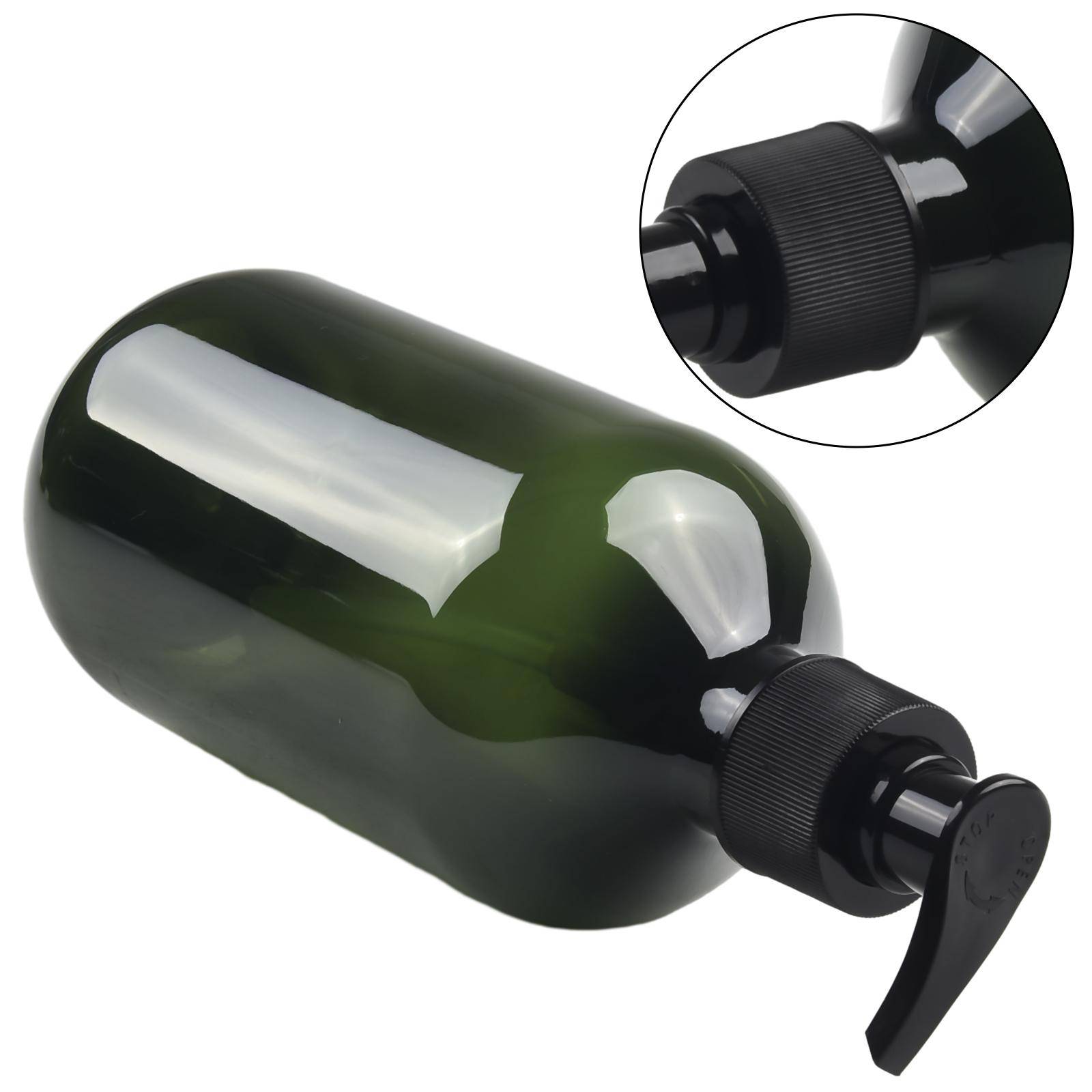 4 st 500 ml Återanvändbara Pumpdispenserflaskor för Badrumsförvaring av Schampo Duschgel Kroppstvål Lotion och Oljor brun