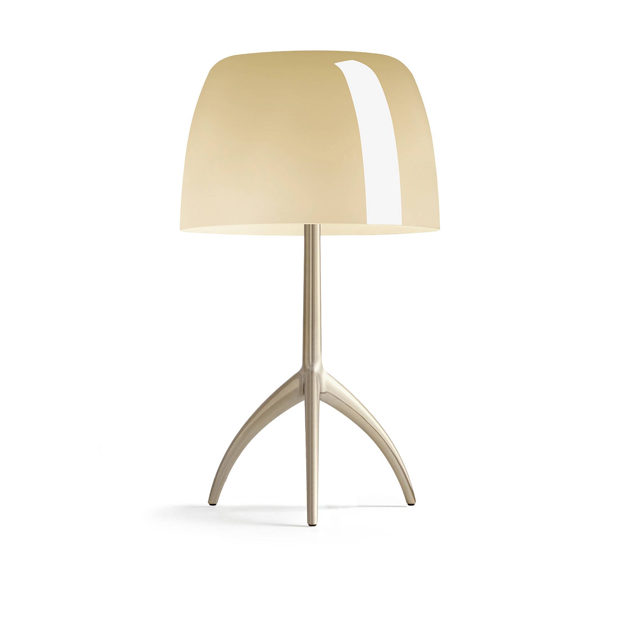 Foscarini - Lumiere piccola bordslampa varmvit skärm med champagne fot on/off-knapp - Bordslampor - Rodolfo Dordoni - Beige