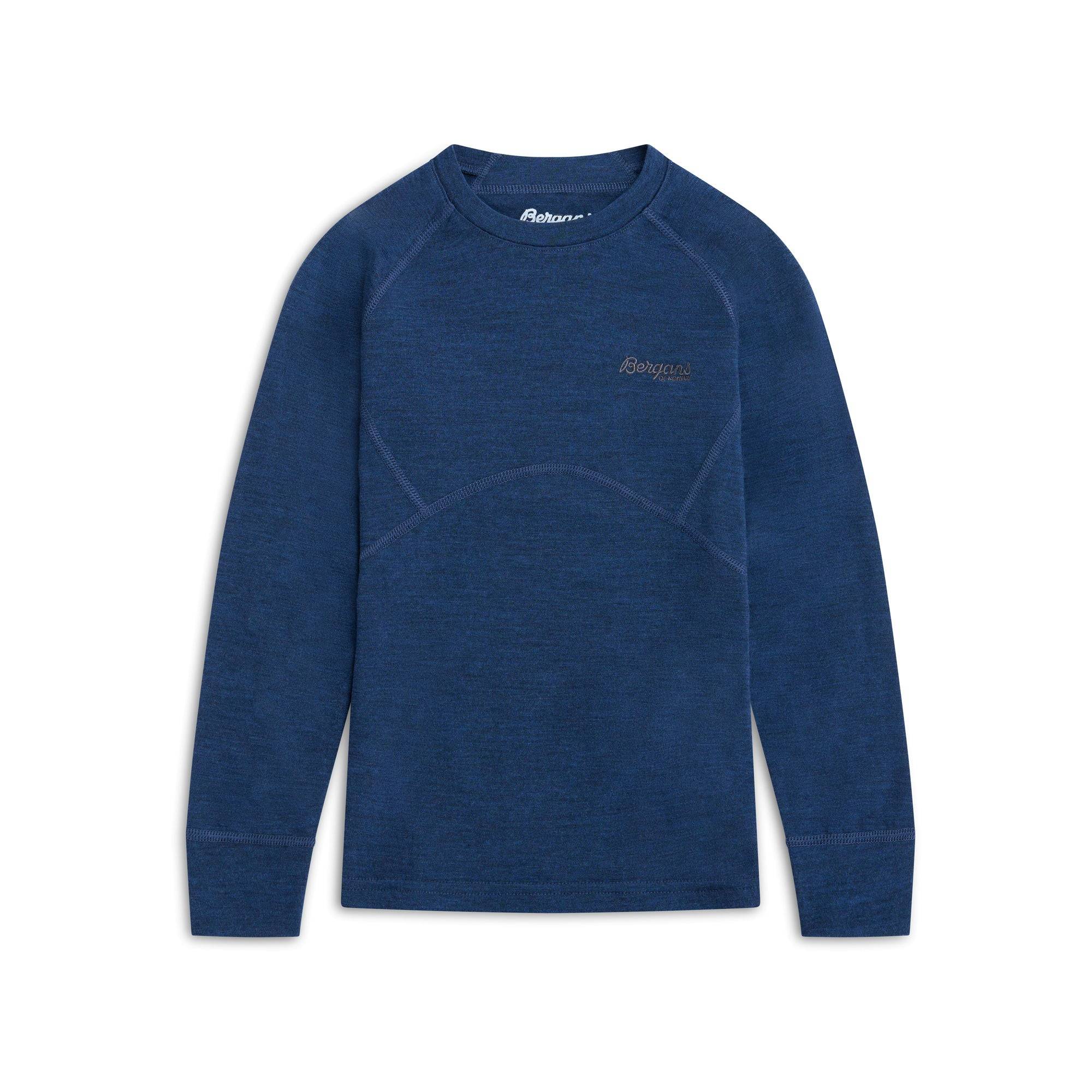 Bergans Inner:Pure Merino Kids Long Sleeve Navy Blue - 116