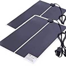 Reptilvärmemattor, 2 pack 7 W/20 W justerbar reptil värmeplatta med temperaturkontroll, säkerhetsakvariesköldpadda värmematta termostat för reptiler sköldpadda sköldpadda ormar ödla gecko spindel (20 W)