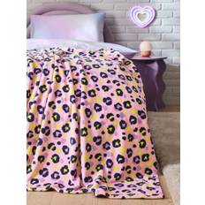 Next Pink Animal Supersoft Fleece Throw Blanket