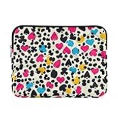 Laptop fodral 13-14 tum stiligt datorfodral gepard skinn tryck Texas Hold'em resa laptop fodral väska för bärbar dator