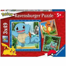 Set 3 pussel Pokémon Ravensburger 05586 Bulbasaur, Charmander &amp; Squirtle 147 Delar