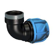 GF IJOINT vinkel med muffe til PEM rør 1.1/2" - 50mm