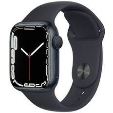 Apple Watch Series 7 Aluminium 41 mm (2021) | GPS + Cellular | Midnatt | Sportband Midnatt