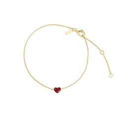 Little Big Love Bracelet Burgundy - Goldplated