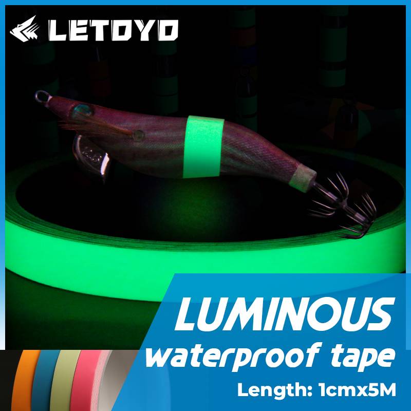 LETOYO 5M 4color waterproof Luminous Tape Can be used for hard lure squid jig fishing rod RIG multifunctional fishing tool goods
