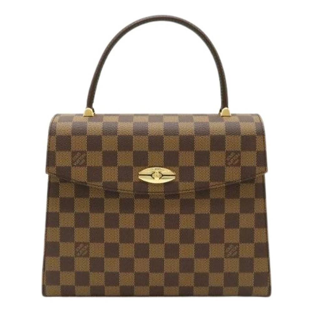 Louis Vuitton Vintage Pre-owned Marzelbe Damier Håndtaske - Vintage - Dame - Brun - ONE SIZE - Tyl