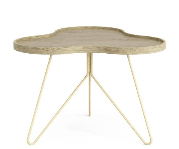 Swedese Flower Mono Sofabord - 66x62 - Sort / Eg Naturlak / 45cm.