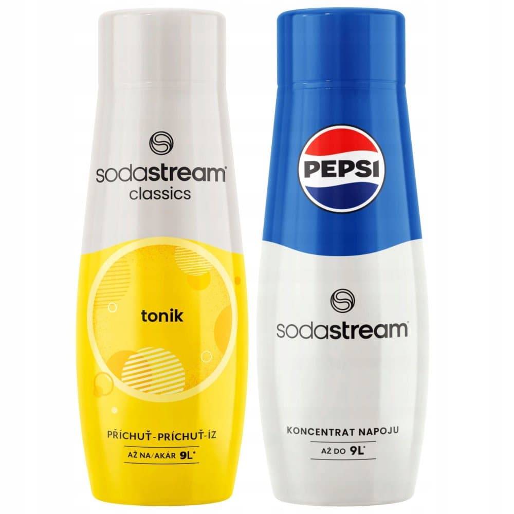 2x SODASTREAM TONIC TONIC sirup + PEPSI Cola koncentrat til saturatorvand