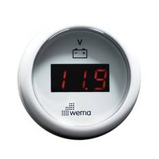 Wema Digital Voltmeter 8-32 Volt Hvidt