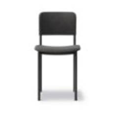 Fredericia Furniture 3414 Plan Fuldpolstret Stol SH: 45 cm - Re-Wool 198/Sort