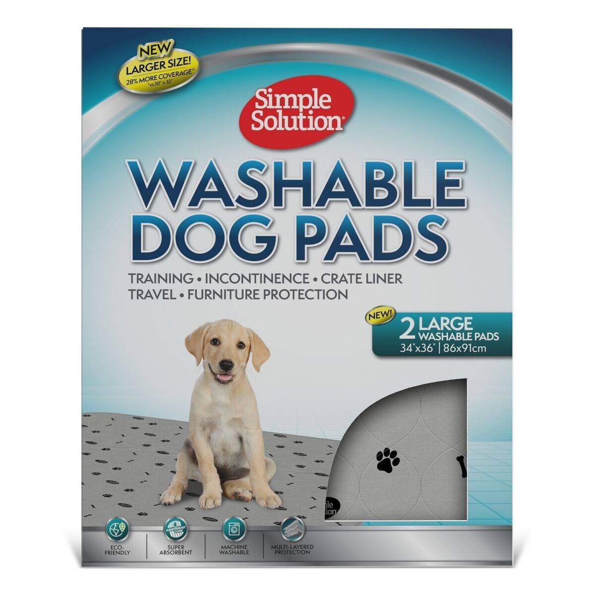 SimpleSolution Washable Dog Pads 2-pack.