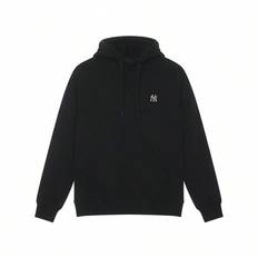 New York Yankees Basic Series Grafiskt brevtryck Enfärgad Casual Långärmad Big Pocket Pullover Hoodie Sweatshirt, unisex, svart (L,M,S,XL)
