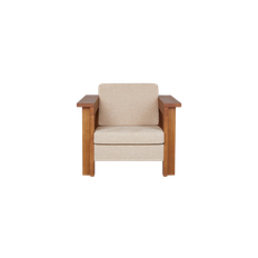 Symmetry Lounge Chair | Ash Wood / Oat Fabric - Ash Wood / Oat Fabric