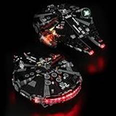 BRIKSMAX Ljussats för Lego The Dark Falcon – LED-belysning kompatibel med Lego Star Wars 75389 byggsats – ingår inte Lego-set