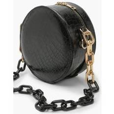 Rund Väska Med Struktur, Black - ONE SIZE