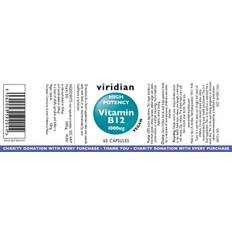 Viridian High Potency Vitamin B12- 1000ug, 60 Capsules