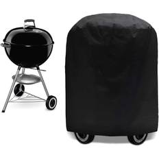 Grilldæksel 70 x 70cm BBQ Beskyttelsespresenning Grilldæksel Anti-UV/Anti-vand/Anti-fugt Vandafvisende Udendørs Grill Sort til Weber, Hol