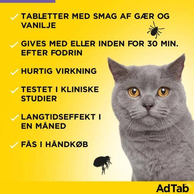 AdTab KAT 48MG Tyggetabletter mod lopper og flåt til KAT 2-8 kg