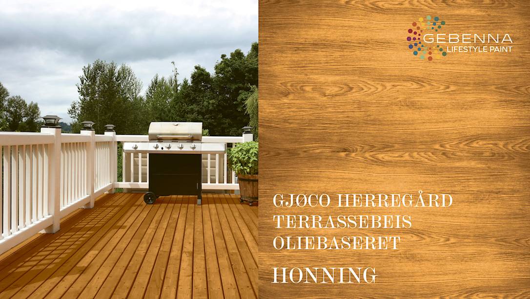Gjøco Herregård Terrassebeis Oljebaserad: 6062 Honning 2,7 liter