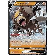 Ursaluna V 102/195 Ultra-sällsynt sällsynt Pokémon-kort (SWSH Silver Tempest) + 1 x TitanCards® Toploader