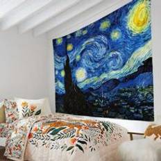 Oil Painting Pattern Tapestry, Modern Hanging Fabric Wall Decoration, For Home Decor, Flag For Room, Room Decor, Tapestri, Wall Art ,Room Stuffs, Flag - Blue - 150*200,130*150,180*230,73*95