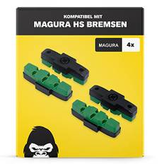 Magura HS E-Bike Bremsbeläge 2 Paar HS11 HS22 HS24 HS33 HS 33 RE HS 33 R Urban HS 33 R Trial HS 33 R Firmtech HS 33 R HSI I Hohe Bremsleistung I Langlebige & Passgenaue Bremsklötze