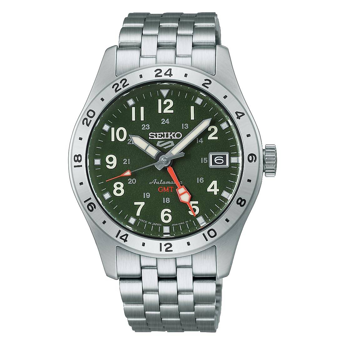 Seiko Watch 5 Sports HDB001J Men's Watch Made in Japan Mechanical Automatic (with Hand-Winding) Field GMT Olive Drab Dial