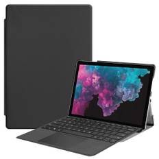 Microsoft Surface Pro 6/5/4 - Läderfodral / väska - Svart