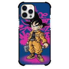 Dragon Ball Kid Goku Phone Case For iPhone Samsung Galaxy Pixel OnePlus Vivo Xiaomi Asus Sony Motorola Nokia - Kid Goku Spray Painting On Blue Background