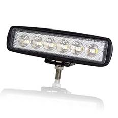 AUXTINGS 15 cm LED-arbetsstrålkastare, 18W offroad LED arbetsljus 12V-24V extra strålkastare 6000K IP67 vattentät LED ljusramp backstrålkastare för ATV UTV SUV lastbil traktor eller tung enhet