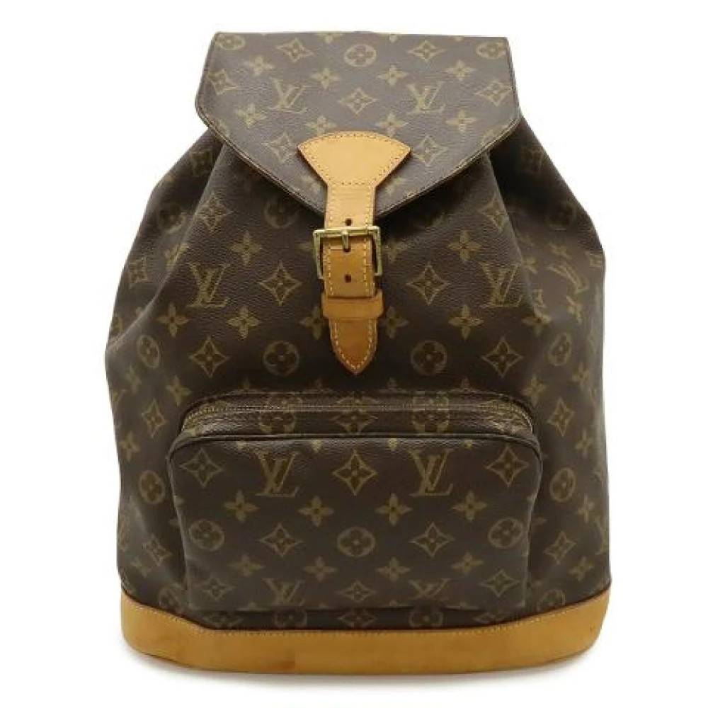 Louis Vuitton Vintage Pre-owned Monogram Montsouris GM Rygsæk - Vintage - Dame - Brun - ONE SIZE - Uld