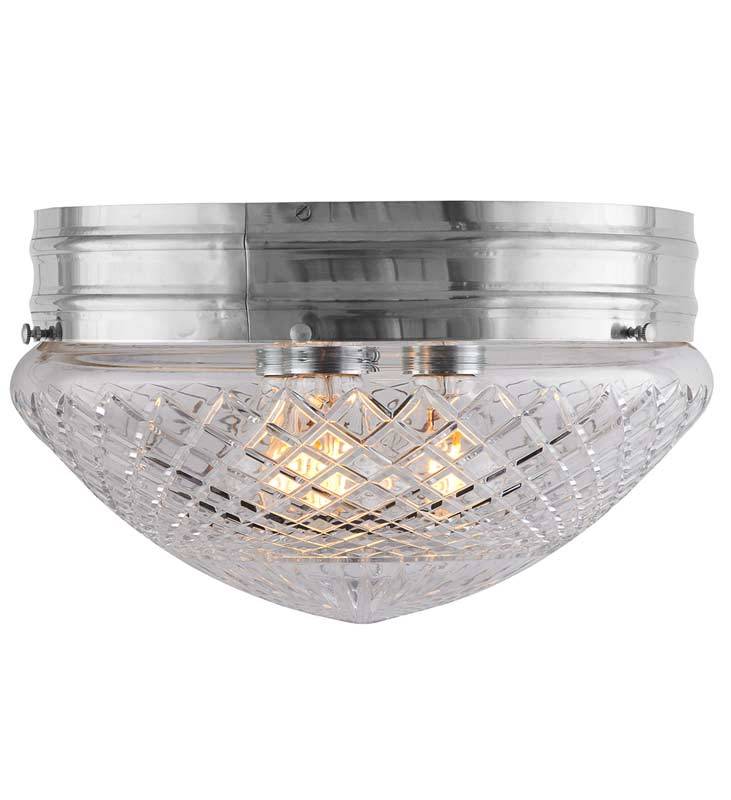 Loftslampe - Heidenstamplafond 300 nikkel, klart glas