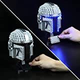 Brick Shine Light kit för LEGO® Star Wars The Mandalorian Helmet 75328 (Lego Set ingår inte ljuskontroll)