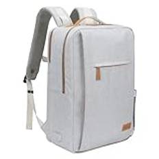 Hp hopp laptop ryggsäck män kvinnor för resor, hållbara ryggsäckar handbagage, med USB-laddningsport, passar 15,6-17 tum bärbar dator, vattentät resistent bagage business college väska 29 L benvit