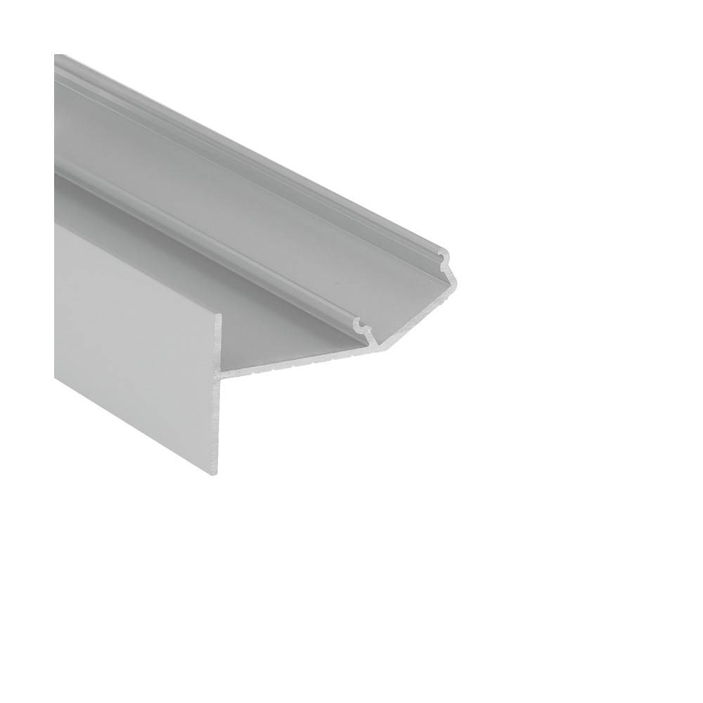 1m aluprofil GLOW12 UP A1C - Anodiseret, indspartling, LED skinne