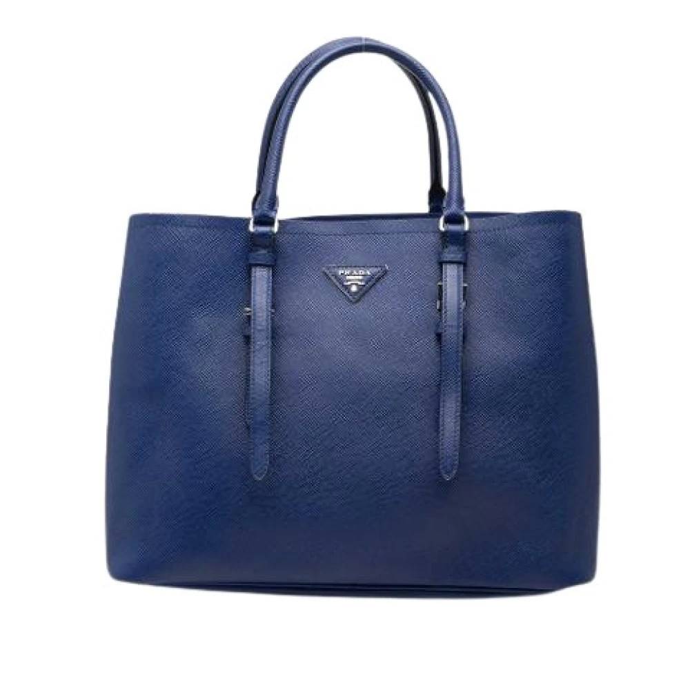 Prada Vintage Pre-owned Laeder prada-tasker - Vintage - Dame - Blå - ONE SIZE -