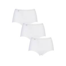 3 Pack White / Gold Basic Maxi Briefs Ladies 26 Ladies - Sloggi