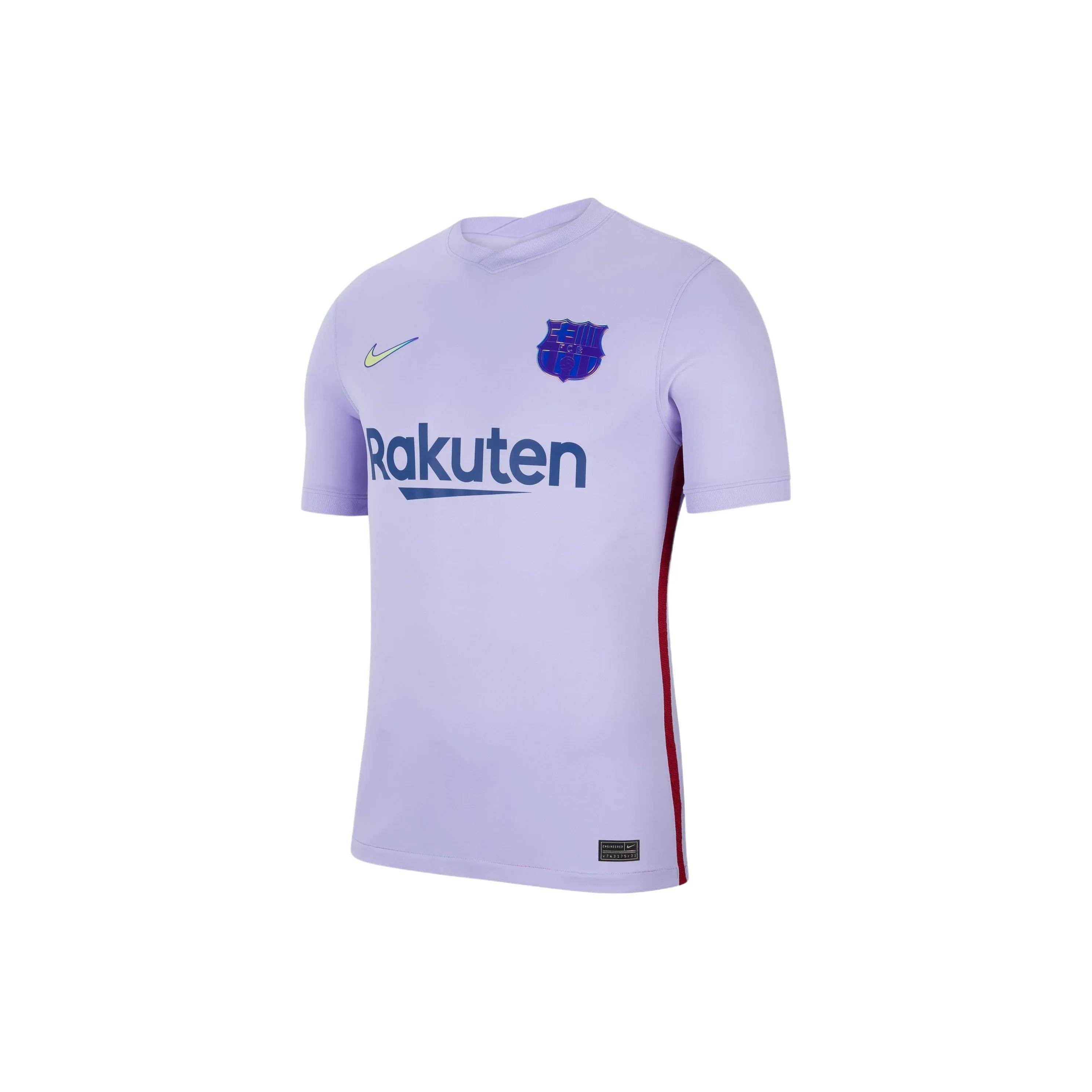 Nike FC Barcelona Soccer Jersey Fan Edition Men's Pulsed Purple (Unisex) Soccer Jerseys CV7890 581