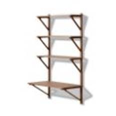 Fredericia Furniture BM29 Børge Mogensen Hylde m. Skriveplade H: 134 cm - Lakeret Valnød