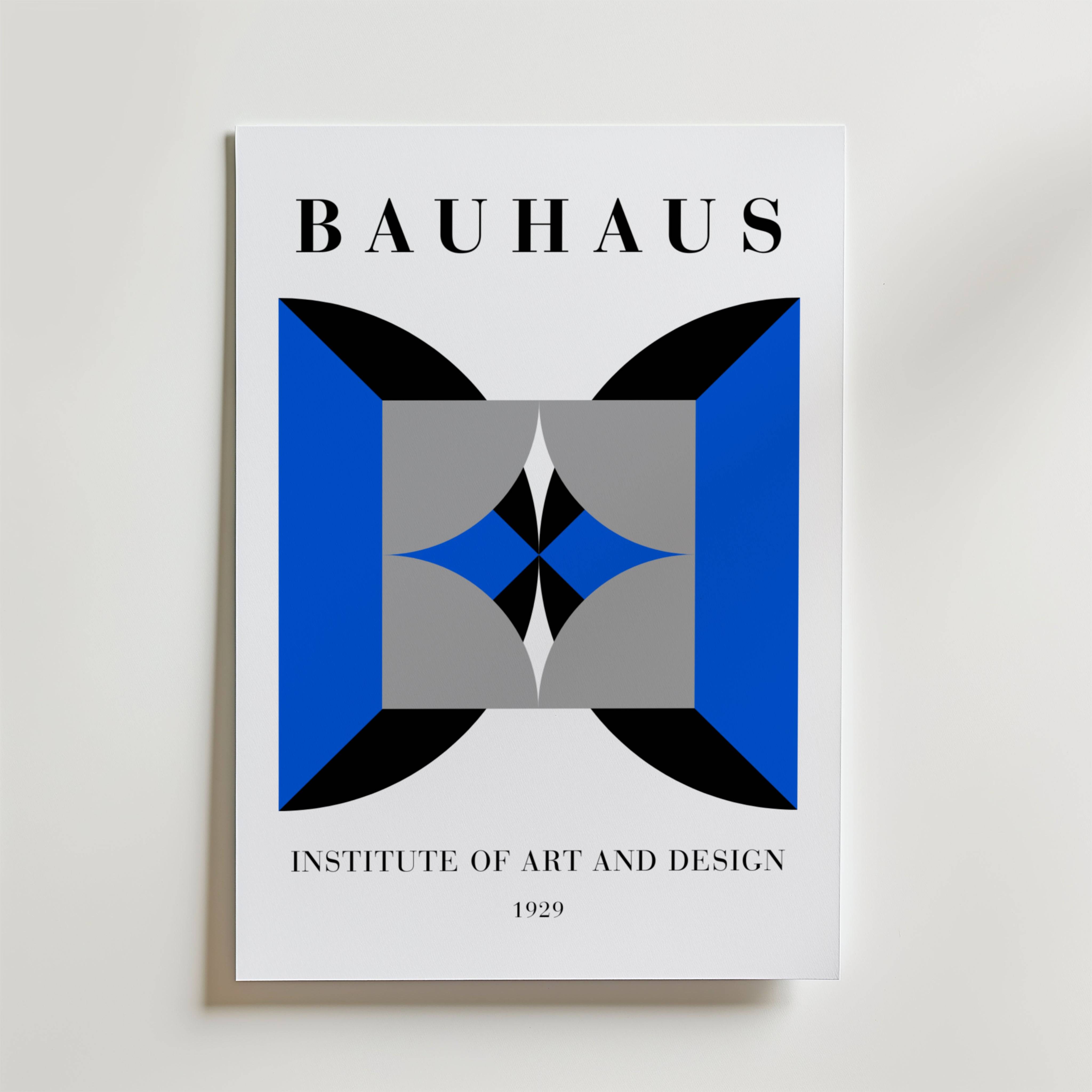 Bauhaus Symmetrical Design Poster - Premium Canvas 50x70 cm
