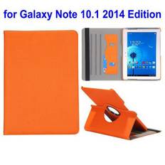 SAMSUNG GALAXY NOTE 10.1 2014 Edition læder cover med kort holder orange