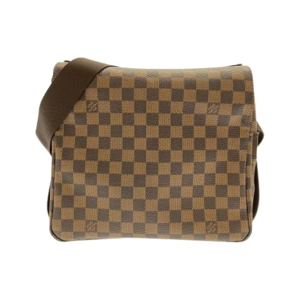 Louis Vuitton Vintage Pre-owned Naviglio Damier Skuldertaske - Vintage - Dame - Brun - ONE SIZE - Uld