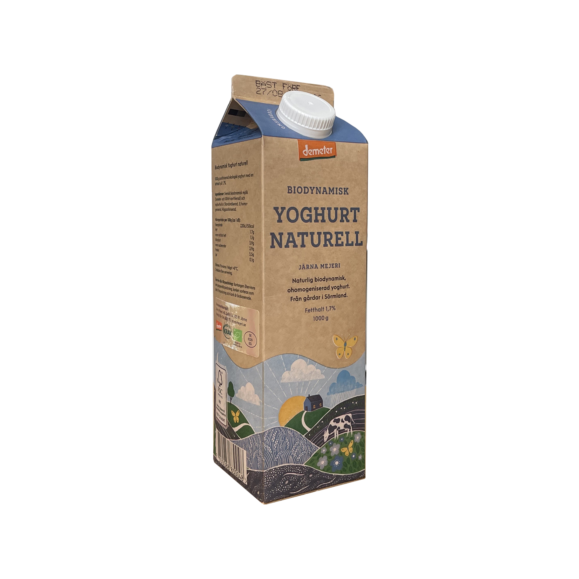 Järna Mejeri Naturell Yoghurt, 1 l Eko