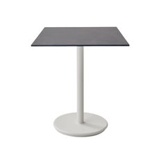 Cane-Line - Cafebordsunderrede - Go - Sand/bordsskiva 72X72 cm - Drop, Go - Dark Grey - Småbord & Sidobord utomhus - Beige