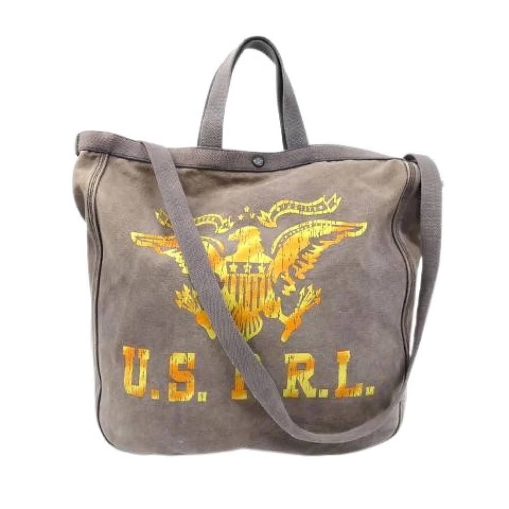 Ralph Lauren Pre-owned, Vintage , Dam, ONE Size, Pre-owned RRL US Eagle Logo 2way Axelväska