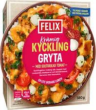 Krämig Kycklinggryta med ris och soltorkad tomat Felix