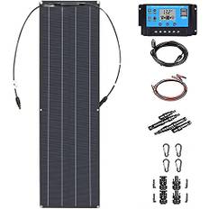 BAISHIFA Flexibel solpanel, 18 V, monokristallin solcellsmodul, för bil, båt, husvagn, 12 V-batteriladdare, 200 W